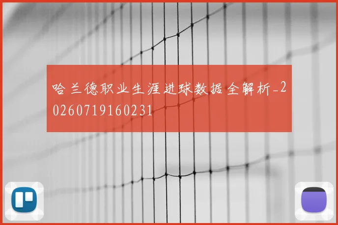 哈兰德职业生涯进球数据全解析_20260719160231